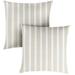 Outdoor Living and Style Set of 2 Sunbrella Shore Linen Outdoor Pillow 18