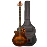 Sawtooth Rudy Sarzo Signature Left-Handed Acoustic-Electric Bass Guitar Includes Padded Gig Bag