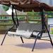 ANGGREK Outdoor Swing 3â€‘Seat Chair Waterproof Cushion Replacement for Patio Garden Yard
