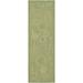 SAFAVIEH Courtyard Hugo Geometric Indoor/Outdoor Runner Rug 2 3 x 10 Olive/Natural