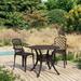 vidaXL 3 Piece Bistro Set Cast Aluminum Bronze 0583