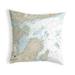 Betsy Drake 12 x 12 in. Salem Marblehead & Beverly Harbors MA Nautical Map Non-Corded Indoor & Outdoor Pillow