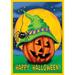 Toland Home Garden Halloween Hitcher Jack O Lantern Halloween Flag Double Sided 12x18 Inch