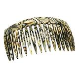 French Amie Onyx Handmade Medium 16 Teeth Celluloid Side Hair Comb