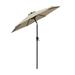 FLAME&SHADE 7.5 ft Outdoor Market Patio Table Umbrella with Tilt Taupe