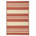 Colonial Mills 6 x 9 Terracotta Red and Beige All Purpose Striped Handcrafted Reversible