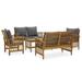 Maboto 5 Piece Garden Set with Cushions Solid Acacia Wood