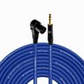 Right Angle XLR Male to 1/4 TRS Male - 150 Feet - Blue - Pro 3-Pin Microphone Connector for Powered Speakers Audio Interface or Mixer for Live Performance & Recording