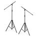 Pyle Adjustable Boom Extending Universal Microphone Tripod Stand 2 Pack