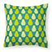 Carolines Treasures BB5138PW1414 Pears on Green Fabric Decorative Pillow 14Hx14W multicolor