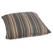 Sorra Home Grey/ Orange Stripe 26-inch Square Indoor/ Outdoor Floor Pillow with Sunbrella Fabric