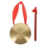 OUNONA Gong Chinese Brass Cymbals Gong Percussion Hand Band Drum Traditional Opera Cymbal Instruments Crafts Meditation Zodiac