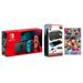 Nintendo Switch 32GB Console Neon Red/Blue Joy-Con Bundle with Surge 11-In-1 Accessory Starter Pack and Mario Kart 8 Deluxe