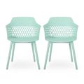 GDF Studio Airyanna Outdoor Modern Dining Chair Set of 2 Mint