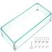 VEVOR Fire Pit Wind Guard 36.61 x 9.45 x 5.12 inch Glass Flame Guard Oblong Glass Shield 0.3 Thick Fire Table Clear Tempered Glass Flame Guard