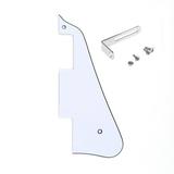 Pickguard for Chinese Made Epiphone Les Paul Standard Modern Style with Bracket White 3 Ply Chrome