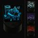 Santa Claus and Elves Loading Gifts into Bag LED Night Light Sign 3D Illusion Desk Nightstand Lamp