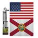 Us Florida Garden Flag Set States 13 X18.5 Double-Sided Yard Banner