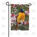 America Forever Spring Bird Garden Flag 12.5 x 18 inches Double Sided Summer Baltimore Oriole Flowers - Seasonal Yard Lawn Outdoor Decorative Spring Floral Garden Flag
