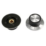 2 Pcs 37mm x 15mm Potentiometer Rotary Switch Volume Digital Knob Cap