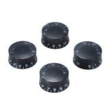 Dcenta 4pcs Speed Tone Control Knobs for Gibson Les Paul Guitar Replacement Electric Guitar Parts Black