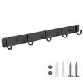 Wall Mounted Hook Rack 5 Haning Hooks Heavy Duty Aluminum Aalloy Storage Organizer Hanger for Coat Bag Hat