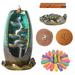 Avel Ceramic Backflow Incense Burner Attractive Home Decoration Incense Holder Aromatherapy & Environment Cleansing Comes with 120 Cones 30 Incense Sticks & 1 Mat