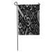 SIDONKU Abstract of Numbers from Zero to Nine Alphabet Binary Black Garden Flag Decorative Flag House Banner 28x40 inch