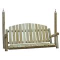 Lakeland Mills 5 Foot Country Cedar Log Outdoor Porch Swing Furniture Natural