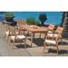 Grade-A Teak Dining Set: 6 Seater 7 Pc: 60 Rectangle Table And 6 Vellore Stacking Arm Chairs Outdoor Patio WholesaleTeak #WMDSWVm