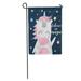 KDAGR Pink Cute Sweet Unicorn for Baby Nursery Girl Black Head Garden Flag Decorative Flag House Banner 12x18 inch