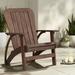 Teal Island Designs Dylan Dark Wood Outdoor Adirondack Chair