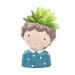 Succulent Plant Pot Boy Lover Flower Planter Lovely Home Garden Pots Desktop Potted