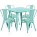 Bowery Hill 5 Piece Metal Patio Dining Set in Mint Green