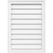 Ekena Millwork 16 W x 24 H Vertical Surface Mount PVC Gable Vent: Non-Functional w/ 2 W x 1-1/2 H Brickmould Frame