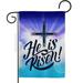 Breeze Decor G153077-BO He is Risen Religious Faith Double-Sided Decorative Garden Flag Multi Color