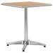 Suzicca Patio Table Silver 23.6 x23.6 x27.6 Aluminum and WPC