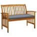 Andoer Garden Bench with Cushion 46.9 Solid Acacia Wood