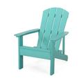 Anastasija Outdoor Faux Wood Adirondack Chair Teal