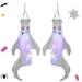 43 Inch Halloween Ghost Windsocks Hanging Decorations - Flag Wind Socks for Home Yard Outdoor Decor Party Supplies (2 Pcs)