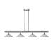 Innovations Lighting 516-4I Disc Disc 4 Light 48 Wide Linear Chandelier - Nickel