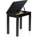 Gator Frameworks Deluxe Wooden Keyboard & Piano Bench with Flip-Up Storage Compartment; Black (GFW-KEYBENCH-WDBKS) Deluxe Keyboard Bench