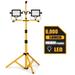 Costway 60W 6000lm Dual-Head LED Work Light w/ Adjustable Metal Tripod Stand Waterproof