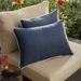 Set of 2 Navy Blue Sunbrella Outdoor Throw Pillow - 20-Inch