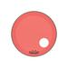 Remo Powerstroke P3 ColorTone Red Bass Drum Head w/ 5 Mic Hole (24 )