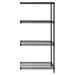 Quantum Storage AD74-2460BK 4-Shelf Wire Shelving Add-On Unit Black - 24 x 60 x 74 in.