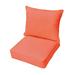 Sorra Home 23.5 x 23 Coral Solid Rectangle Cushion Set Outdoor Seating Cushions (2 Pieces)