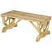 Outsunny 2-Person Wood Outdoor Garden Bench w/ Wagon Wheel Leg Design