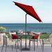 Abba Patio 9ft Round Lyon Outdoor Market Patio Umbrella 6 Ribs-Dark Red