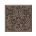 Couristan Recife Garden Cottage Indoor / Outdoor Area Rug Black- Cocoa 8 6 Square